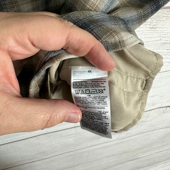 Old Navy Plus Size Tan & Gray Plaid Fall Mini Pencil Skirt Size 4X - Picture 5 of 6